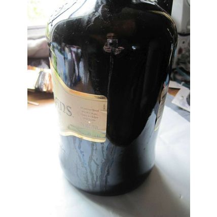 Empty Carolans Irish Cream 1.75 Liter Dark Brown Amber Glass Jug Bottle Craft