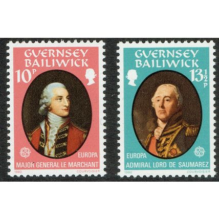Guernsey 1980 Europa Personalities set 2v SG212-213 UM