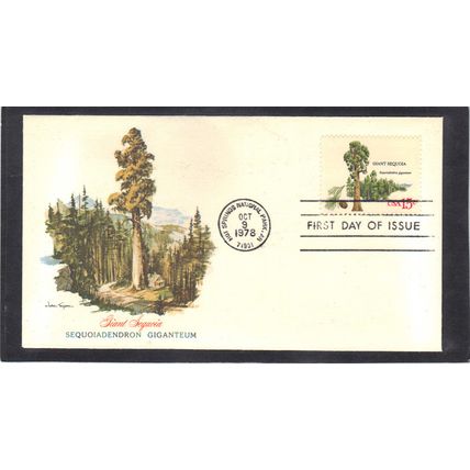 FDC Fleetwood Trees of America 1764 15c Giant Sequoia (Cachet-U/A) CV42387