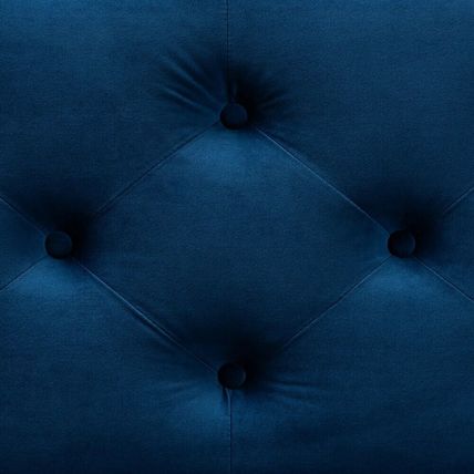 Padded Velvet Ottoman Storage Bed Bench Button-Tufted Nail Head Teal Blue Gray