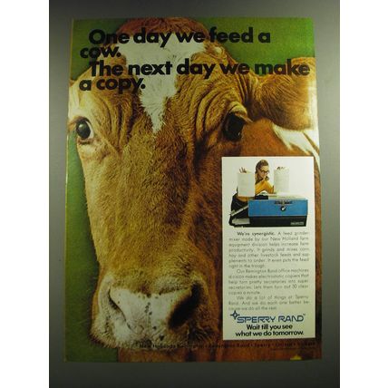 1969 Sperry Rand New Holland Farm Equipment and Remington Rand Advertisement
