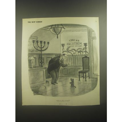 1945 Cartoon by Chas Addams - Now play dead