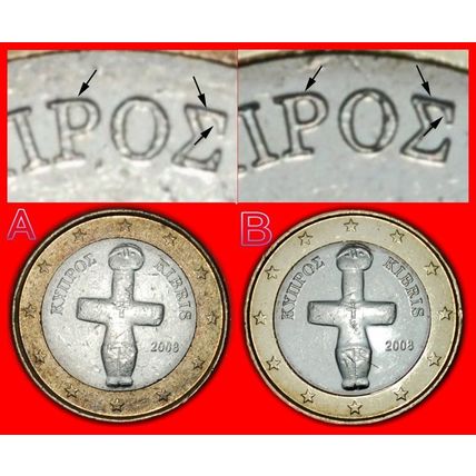 ⰆTWO VARIETIES FINLAND★CYPRUS★1 EURO 2008! UNCOMMON 2 COINS★LOW START★NO RESERVE