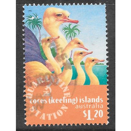 COCOS KEELING ISLANDS $1.20 Ostriches quarantine station 1997 used