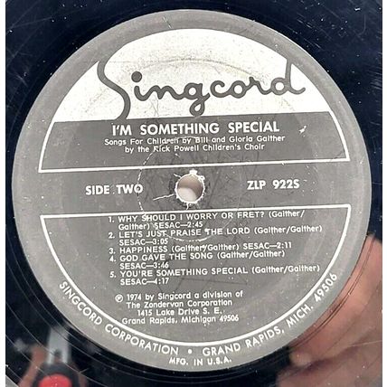 Bill & Gloria Gaither I’m Something Special Children Choir LP Vinyl Record Album