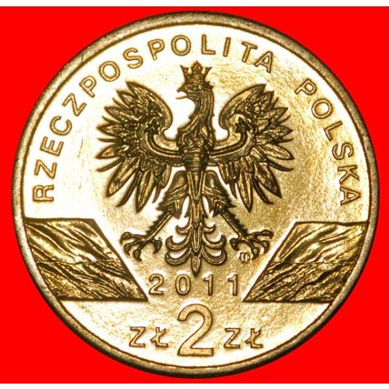 BADGER: POLAND ★ 2 ZLOTY 2011 NORDIC GOLD UNC MINT LUSTRE★LOW START★NO RESERVE