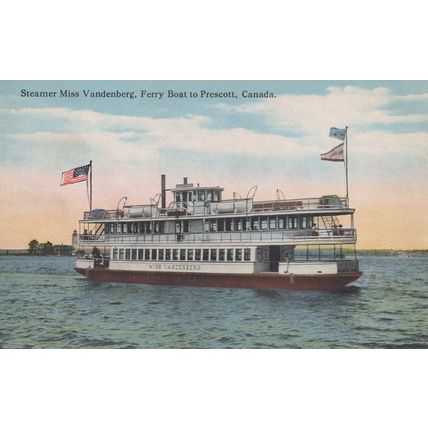 ZAYIX Postcard Great Lakes Steamer 'Miss Vandenberg' Ferry Prescott Divided Back