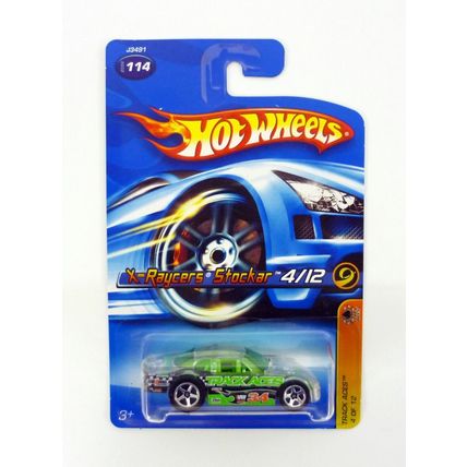 Hot Wheels X-Raycers Stockar #114 Track Aces 4 of 12 Green Die-Cast Car 2006