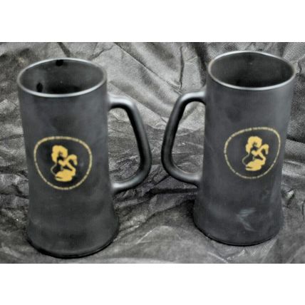 Vintage The PLAYBOY CLUB Black Matte Finish Gold Design MUG/STEIN Free shipping