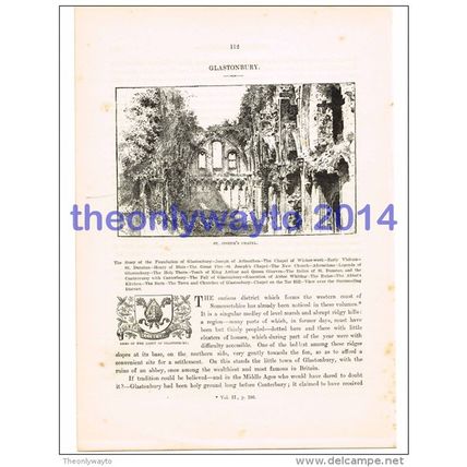 St Joseph's Chapel, Glastonbury, Somerset, England, Book Illustration (Print), 1