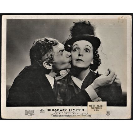 BROADWAY LIMITED 1941 Victor McLaglen, Marjorie Woodworth 7 10x8 LOBBY CARDS