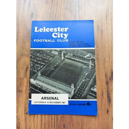 1967/68 Leicester City vs Arsenal, Division 1 - 18/11/1967 ** FREE P&P **