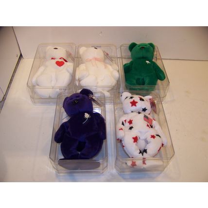 TY BEANIE BABIES PRINCESS ( DIANA ), VALENTINO w/ MISTAKES, GLORY, HALO, ERIN