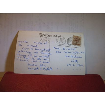 THE HARBOUR, ABERAERON, DYFED.. used postcard 1985 postmark by Dennis =