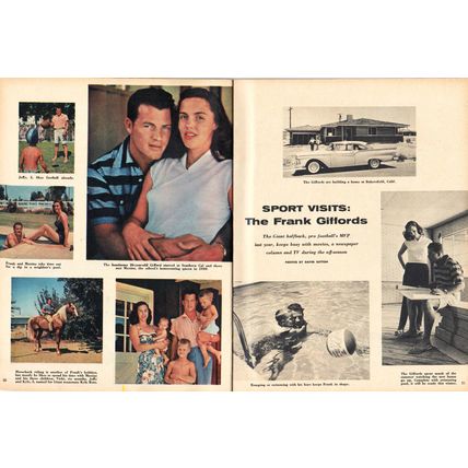 Mag: Nov 1957 Sport ~ Don Stephenson, Yogi Berra, Jackie Robinson, Frank Gifford
