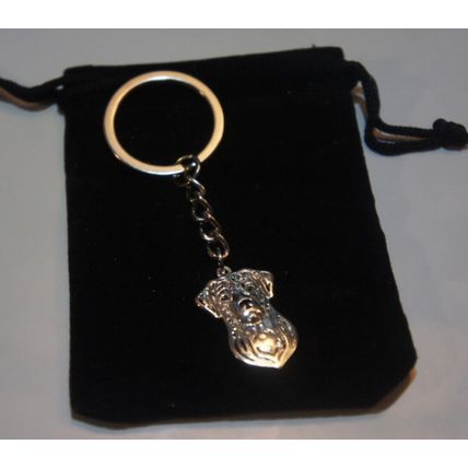 LABRADOR RETRIEVER KEY RING WITH KEY CHAIN & VELVET GIFT BAG
