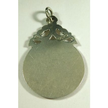 Antique Solid Silver Pocket Watch Fob Medal 1925 By H Bushell Unpersonalised