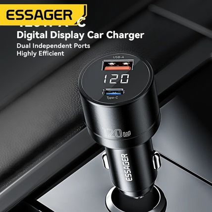 Essager 120W PD Car Charger QC 4.0 100W iPhone Lenovo Laptop 65W Battery Charger