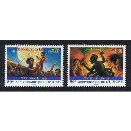 UN Geneva 50th Anniversary of UNICEF 2v 1996 MNH SG#G304-G305