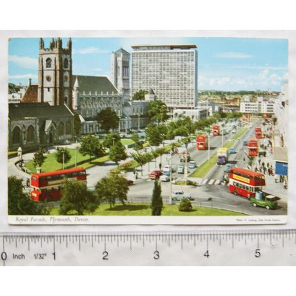 1966 postcard Plymouth, Royal Parade