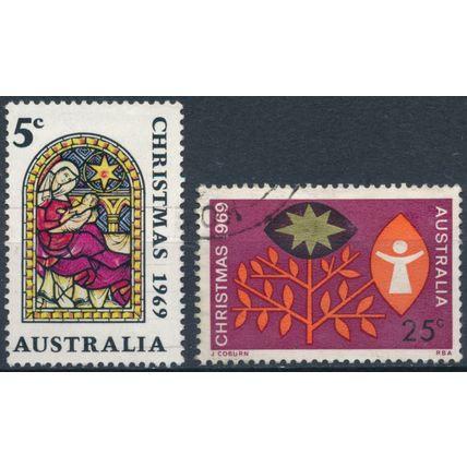Christmas - Australia 1969 - FH - SG 444/5 (B)