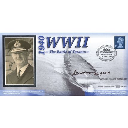 John Wellham Swordfish Pilot WW2 Battle Of Taranto Hand Signed Benham FDC