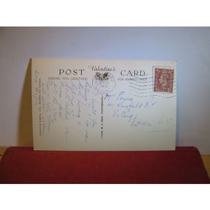 A. V. GRAMMAR SCHOOL, AMMANFORD, CARMARTHENSHIRE used postcard RP 1951 pm =