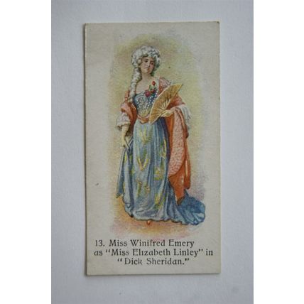 1916 Players Past & Present No. 13 Miss Winifred Emery as Elizabeth Linley