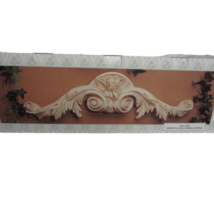 Vintage Over the Mantle Angel Graceful Wall Swags Cherub 21" Length