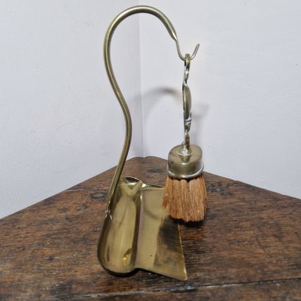 Vintage Brass Nautical Theme Crumb Tray and Brush Set