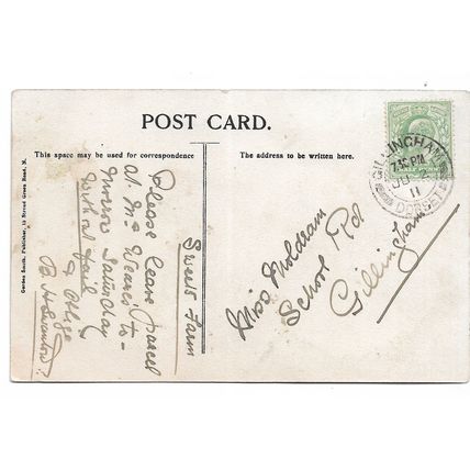 Postcard UK England London Trafalgar Square carriages horse bus policeman 1911