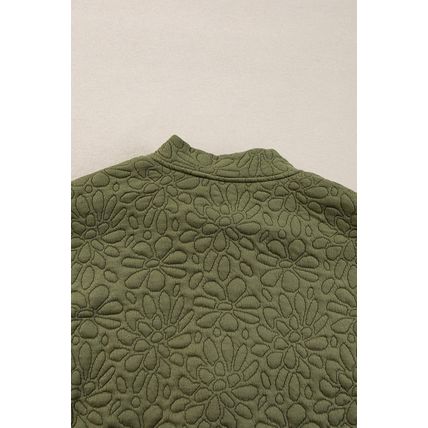 Jungle Green Floral Quilted Jacket