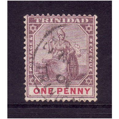 TRINIDAD 1896 SG 115 1d DULL PURPLE AND ROSE FINE USED #3