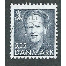 DEN 1990 5.25KR 'QUEEN MARGRETHE II' FINE USED (EBID43-032)