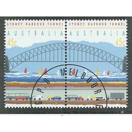 AUS 1992 (SE~TE SET) 'SYDNEY HARBOUR TUNNEL' (C.T.O) FINE USED(2v) (EBID47-921)
