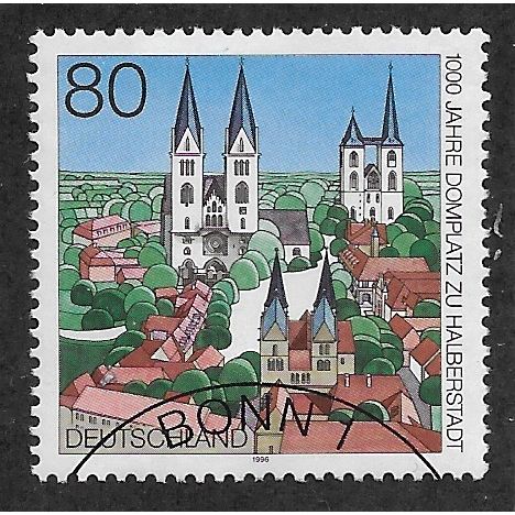 GER 1996 80pf 'MILLENARY OF CATHEDRAL SQ, HALBERSTADT' FINE USED (EBID60-778)