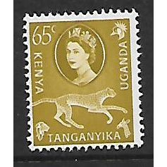 KENYA UGANDA TANGANYIKA 1960 SG 191 65c YELLOW OLIVE M / MINT