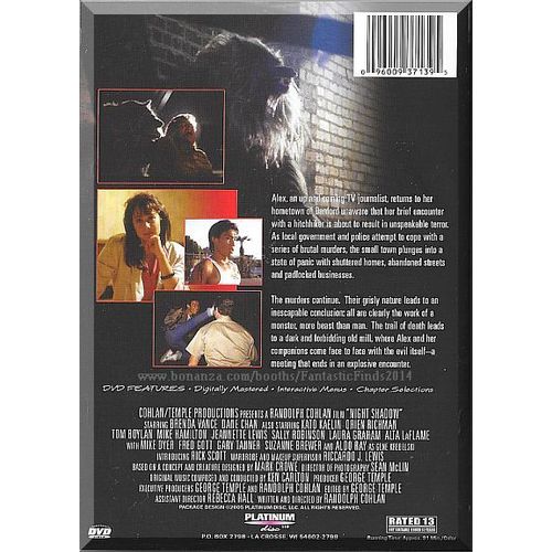 DVD - Night Shadow (1989) *Brenda Vance / Kato Kaelin / Werewolf Horror*