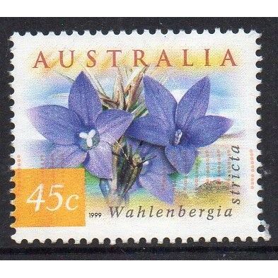 Australia 1999 Coastal Wildflower Definitive-Wahlenbergia stricta 45c Sheet Used