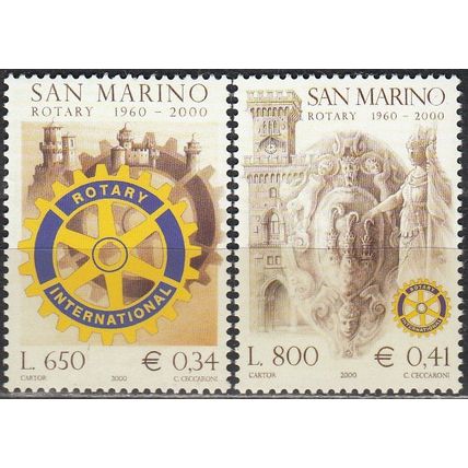 San Marino 2000 Michel 1884 - 1885 Neuf ** Cote (2006) 1.50 Euro Rotary Club