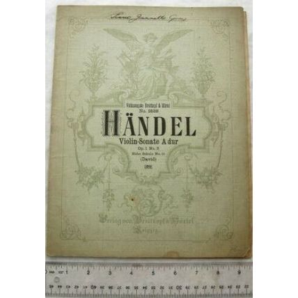 Vintage: handel, Sonate in A dur, Op. 1 Nr. 3, Ferd. David, violin & piano