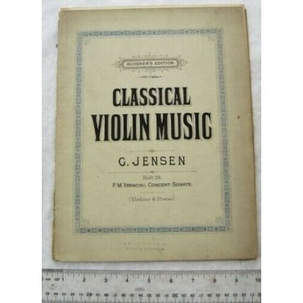 Vintage: Augener's No. 7424 Classical Violin Music, Veracini