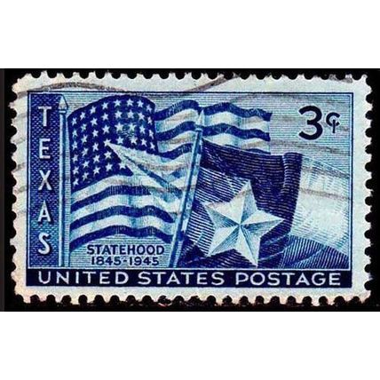 USA 1945 Texas 3c Used Stamp