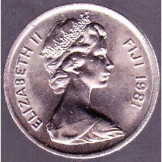1981 Fiji 5 Cents Coin
