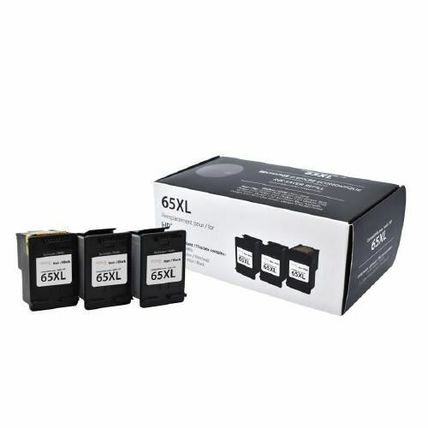 Compatible with HP 65XL Black - 3x Refills + 1x Prinhead - PREMIUM ink Compatibl