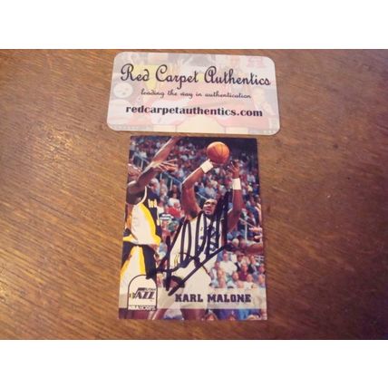 1993 Hoops, Autograph Card, w/COA, KARL MALONE, Jazz