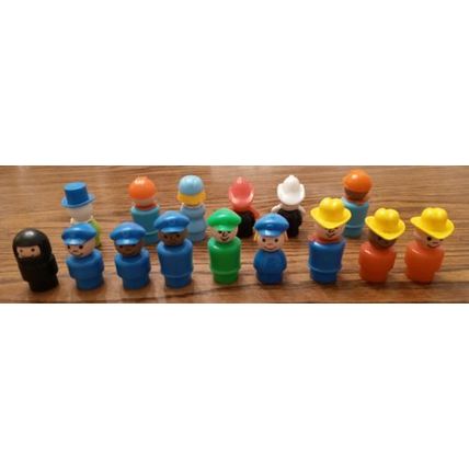 LOT of 15: Fisher Price Plastic Little People 15 different figures FREE Shipping