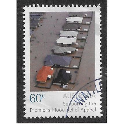 AUS 2011 60c 'PREMIERS FLOOD APPEAL - (LINE PERF EX M/S) FINE USED (EBID80-635)