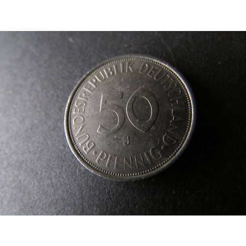 1972 GERMANY FIFTY PFENNIG J MINT MARK FREE POST. Q