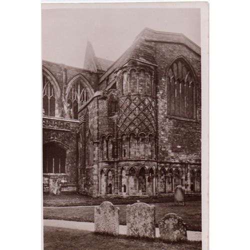 Dearden & Wade Postcard NW Transept Christchurch Priory Dorset